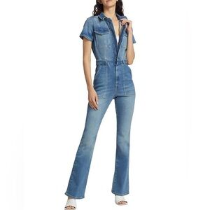 Denim Utility Jumpsuit - Light Blue